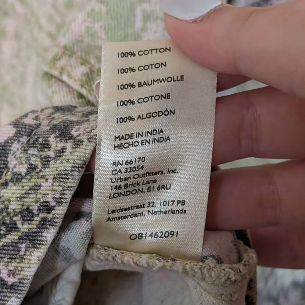 NWT Free People Nadia Moto Jacket Mixed Print ASO Devi Never Have I ever - Picture 14 of 14